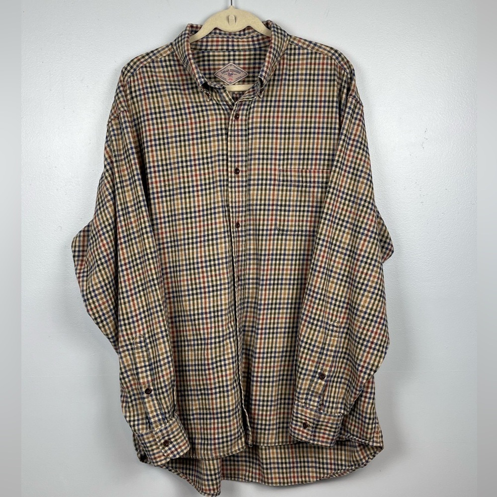 Bills Khakis Sport Shirtings Men's 2X Gingham Plaid 100% Cotton Casual, Outdoor